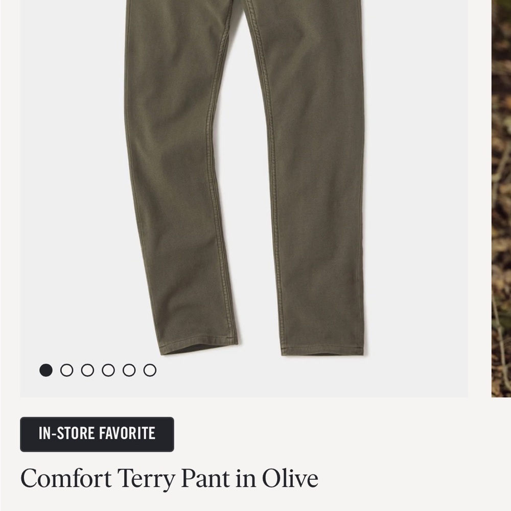 The Normal Brand Olive Comfort Terry Pants